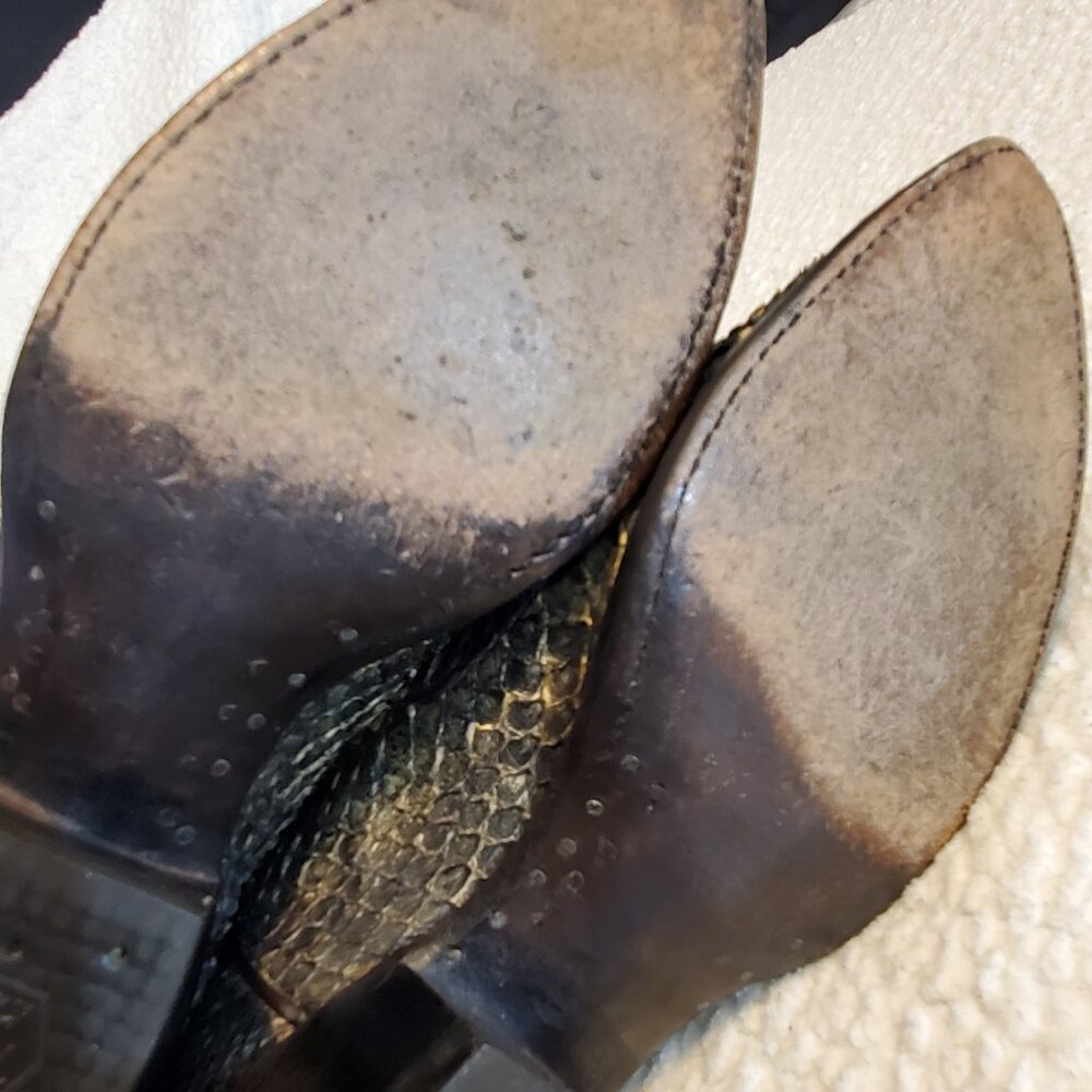 Tony Lama Canebrake Rattlesnake Boots. 9.5 D - Picture 16 of 16